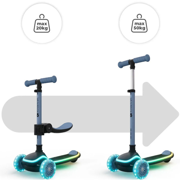 Фото - Трёхколёсный самокат Kinderkraft 2в1 Raket Up Blue (KRRAUP00BLU0000)