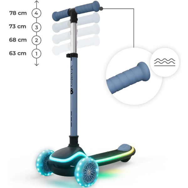 Фото - Трёхколёсный самокат Kinderkraft 2в1 Raket Up Blue (KRRAUP00BLU0000)