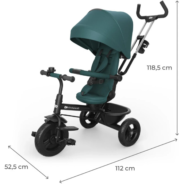 Фото - Триколісний велосипед Kinderkraft Aston 2 Plus Green (KRASTO02GREPL00)