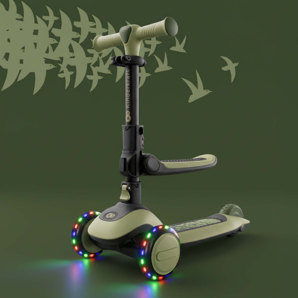 Фото - Трёхколёсный самокат Kinderkraft Halley 2 Grassland Green (KRHALL02GRE0000)