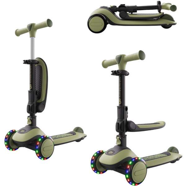 Фото - Трёхколёсный самокат Kinderkraft Halley 2 Grassland Green (KRHALL02GRE0000)