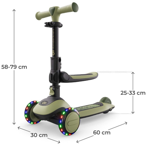 Фото - Трёхколёсный самокат Kinderkraft Halley 2 Grassland Green (KRHALL02GRE0000)