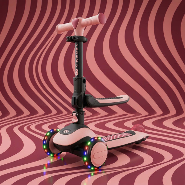 Фото - Трёхколёсный самокат Kinderkraft Halley 2 Rose Pink (KRHALL02PNK0000)