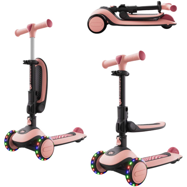 Фото - Трёхколёсный самокат Kinderkraft Halley 2 Rose Pink (KRHALL02PNK0000)