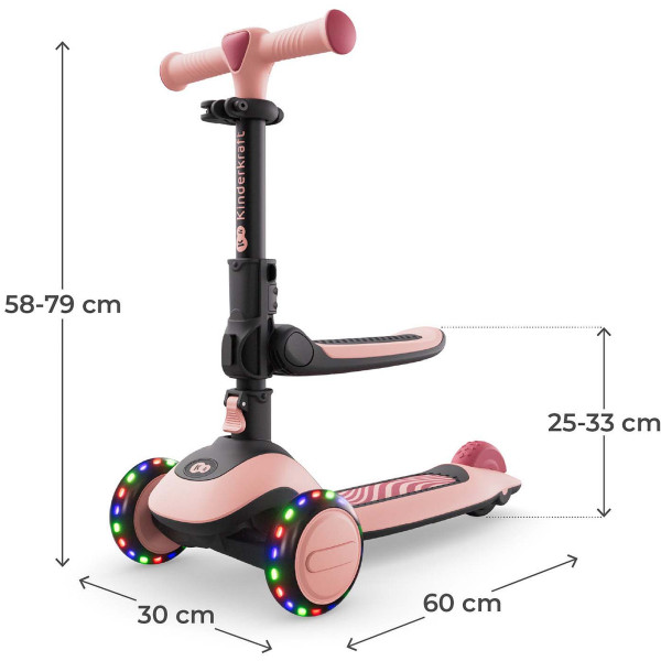 Фото - Трёхколёсный самокат Kinderkraft Halley 2 Rose Pink (KRHALL02PNK0000)