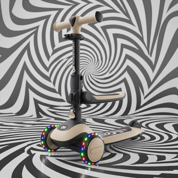 Фото - Трёхколёсный самокат Kinderkraft Halley 2 Stone White (KRHALL02WHT0000)