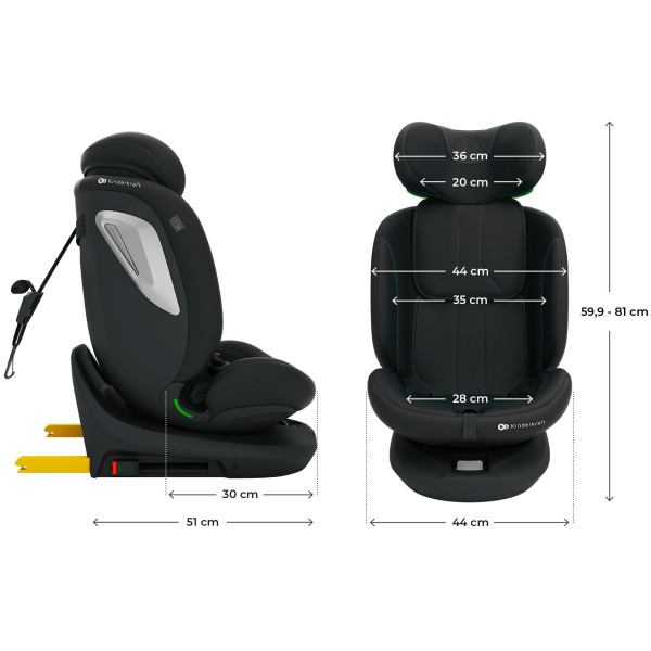 Фото - Автокресло Kinderkraft i-Grow 2 Plus i-Size Black (KCIGRO02BLKPL00)