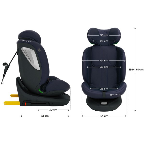 Фото - Автокресло Kinderkraft i-Grow 2 Plus i-Size Navy (KCIGRO02NAVPL00)