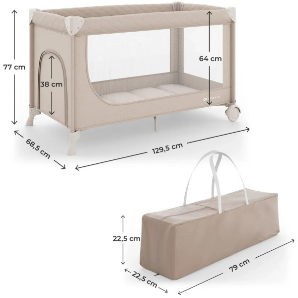Фото - Манеж-кровать Kinderkraft Leody UP Beige (KCLEODUPBEG0000)