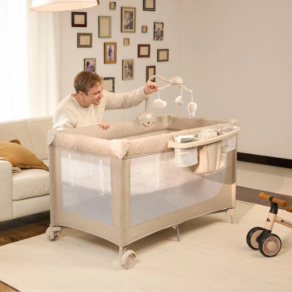 Фото - Манеж-кровать Kinderkraft Leody Up Beige (KCLEODUPBEG00AC)