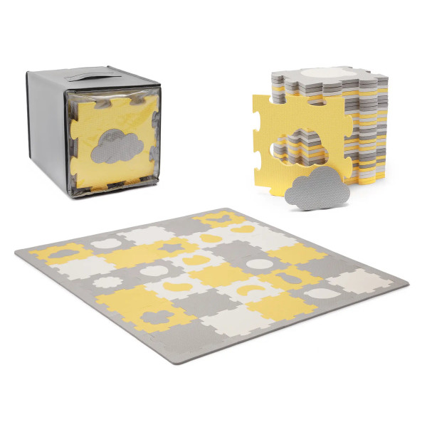 Фото - Коврик-пазл мягкий Kinderkraft Luno Shapes Yellow 30 шт. (KPLUSH00YEL0000)