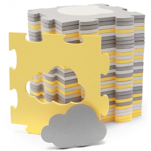 Фото - Коврик-пазл мягкий Kinderkraft Luno Shapes Yellow 30 шт. (KPLUSH00YEL0000)