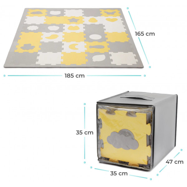 Фото - Коврик-пазл мягкий Kinderkraft Luno Shapes Yellow 30 шт. (KPLUSH00YEL0000)