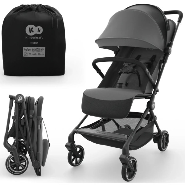 Фото - Коляска прогулочная Kinderkraft Nebo Platinum Grey (KSNEBO00GRY0000)