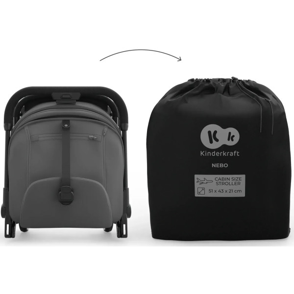 Фото - Коляска прогулочная Kinderkraft Nebo Platinum Grey (KSNEBO00GRY0000)