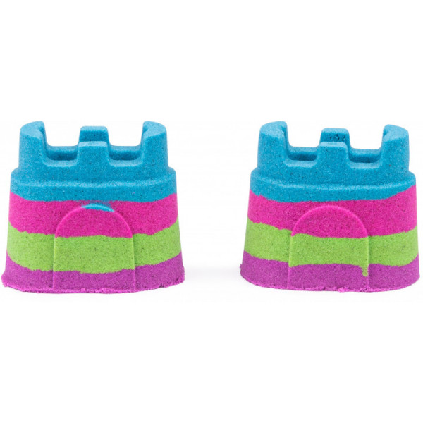 Фото - Кинетический песок Kinetic Sand Мини-крепость Разноцветный 141 г (71477)