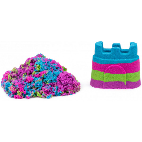 Фото - Кинетический песок Kinetic Sand Мини-крепость Разноцветный 141 г (71477)