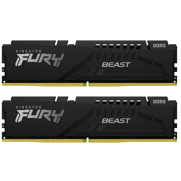 Фото - Пам'ять DDR Kingston Fury Beast 2x8 16GB DDR5 5200MHz (KF552C40BBK2-16)