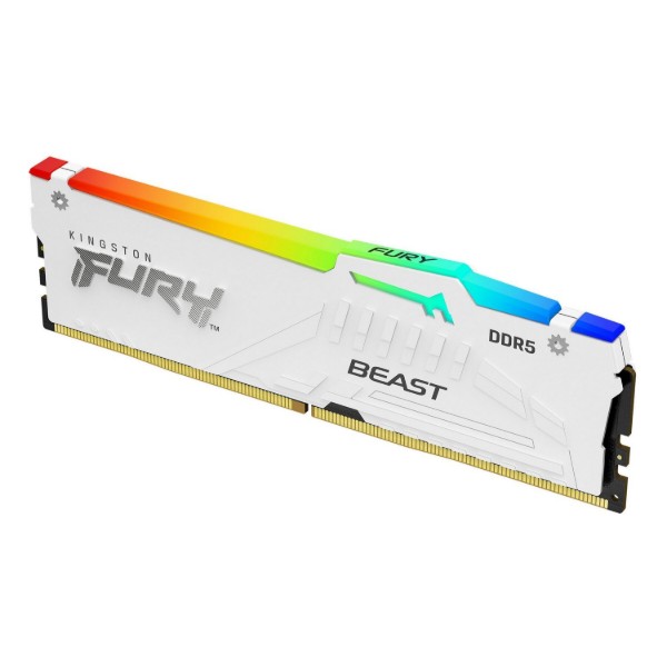 Фото - Память DDR Kingston Fury Beast White RGB 16GB/5200 DDR5 (KF552C40BWA-16)