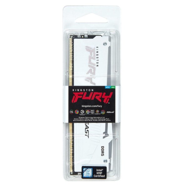 Фото - Память DDR Kingston Fury Beast White RGB 16GB/5200 DDR5 (KF552C40BWA-16)