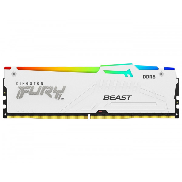 Фото - Память DDR Kingston 32GB DDR5 CL32 DIMM FURY Beast White RGB EXPO (KF564C32BWEA-32)