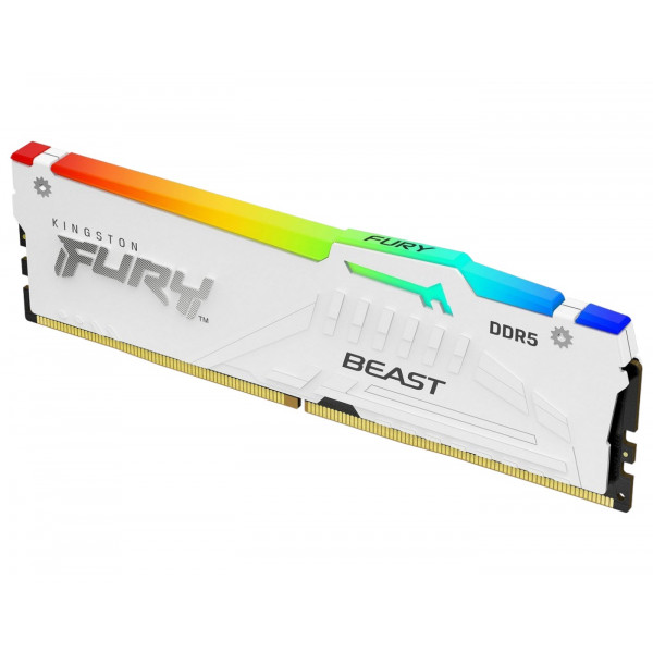 Фото - Память DDR Kingston 32GB DDR5 CL32 DIMM FURY Beast White RGB EXPO (KF564C32BWEA-32)