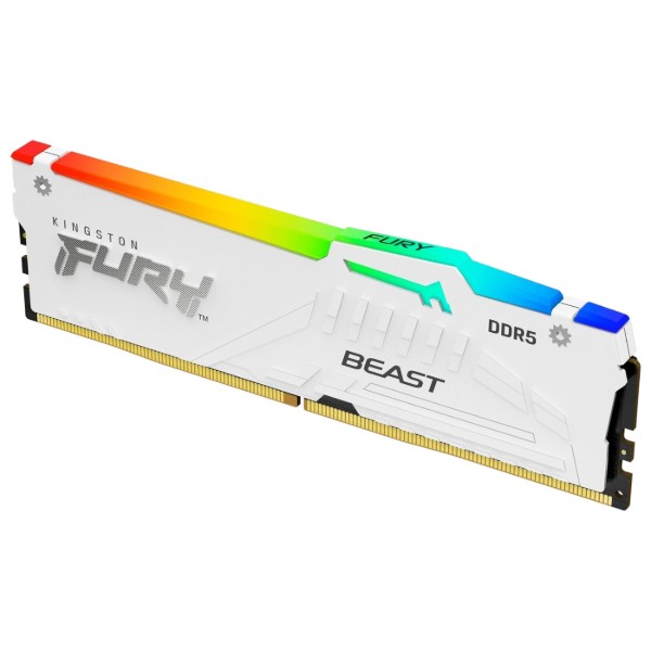 Фото - Память DDR Kingston 16GB DDR5 CL34 DIMM FURY Beast White RGB EXPO (KF568C34BWEA-16)