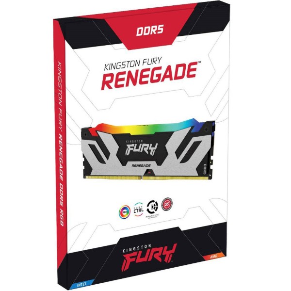 Фото - Пам'ять DDR Kingston 16GB DDR5 CL38 DIMM FURY Renegade RGB XMP (KF576C38RSA-16)