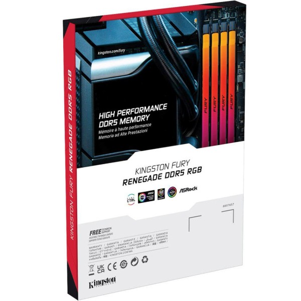 Фото - Пам'ять DDR Kingston 16GB DDR5 CL38 DIMM FURY Renegade RGB XMP (KF576C38RSA-16)