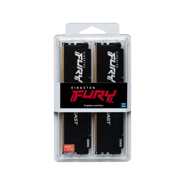 Фото - Память DDR Kingston 32GB DDR5 CL34 DIMM FURY Beast Black EXPO (KF568C34BBEK2-32)