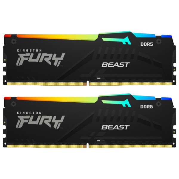 Фото - Память DDR Kingston 32GB DDR5 CL34 DIMM FURY Beast RGB EXPO (KF568C34BBEAK2-32)