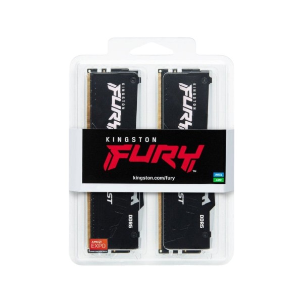 Фото - Память DDR Kingston 32GB DDR5 CL34 DIMM FURY Beast RGB EXPO (KF568C34BBEAK2-32)
