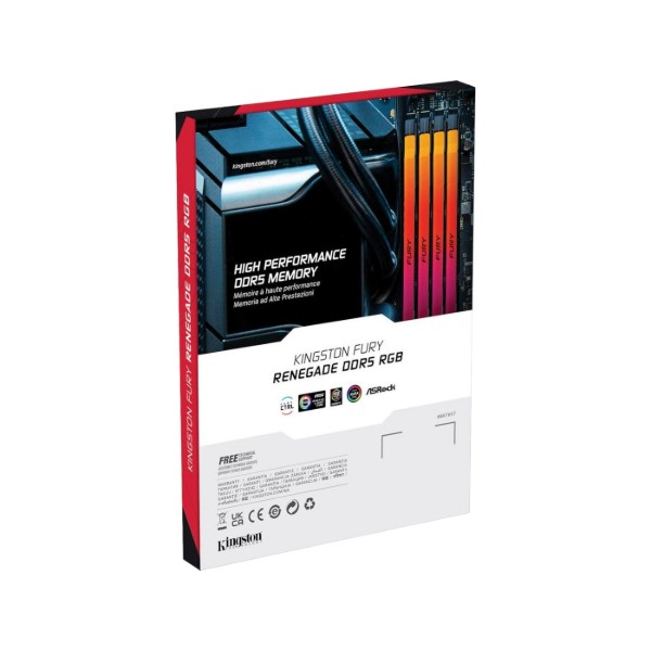 Фото - Пам'ять DDR Kingston 32GB DDR5 CL38 DIMM FURY Renegade RGB XMP (KF576C38RSAK2-32)