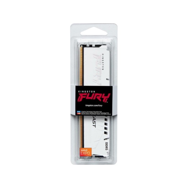 Фото - Память DDR Kingston 32GB DDR5 CL30 DIMM FURY Beast White EXPO (KF560C30BWE-32)