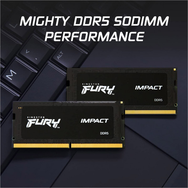 Фото - Пам'ять DDR Kingston SODIMM Fury Impact 16GB/6400MT/s DDR5 (KF564S38IB-16)