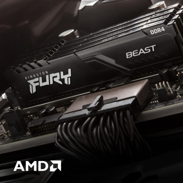 Фото - Пам'ять DDR Kingston 16GB DDR4 3200 Fury Beast Black (KF432C16BB1/16)