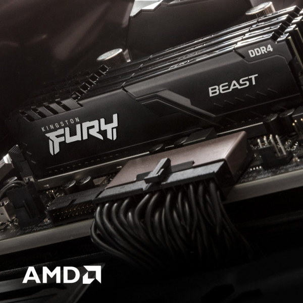 Фото - Память DDR Kingston 16Gb DDR4 3200MHz Fury Beast 2x8 (KF432C16BBK2/16)