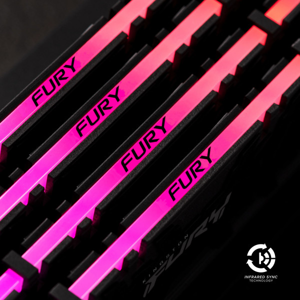 Фото - Память DDR Kingston 2x8GB DDR4 4266 Fury Renegade RGB (KF442C19RBAK2/16)