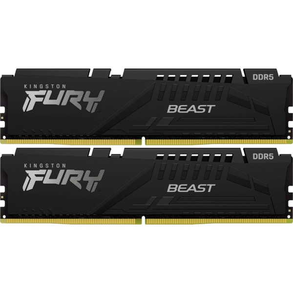 Фото - Пам'ять DDR Kingston DDR5 2x16GB/5200 Fury Beast Black (KF552C40BBK2-32)