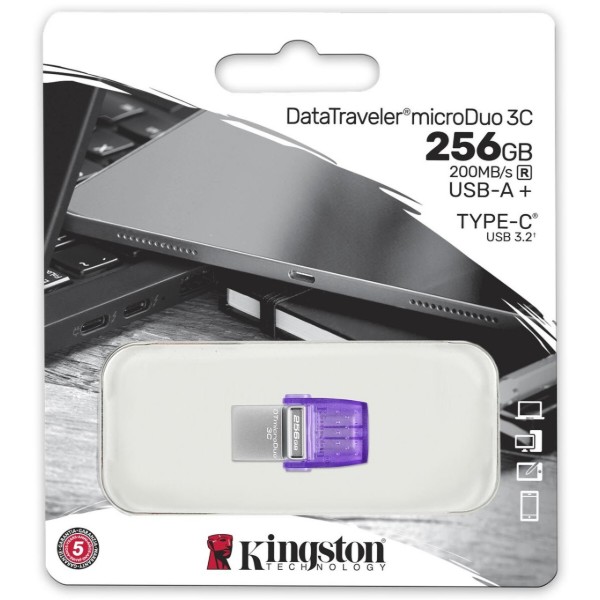 Фото - Флеш USB Kingston Duo 3C 256GB USB-A + USB-C (DTDUO3CG3/256GB)