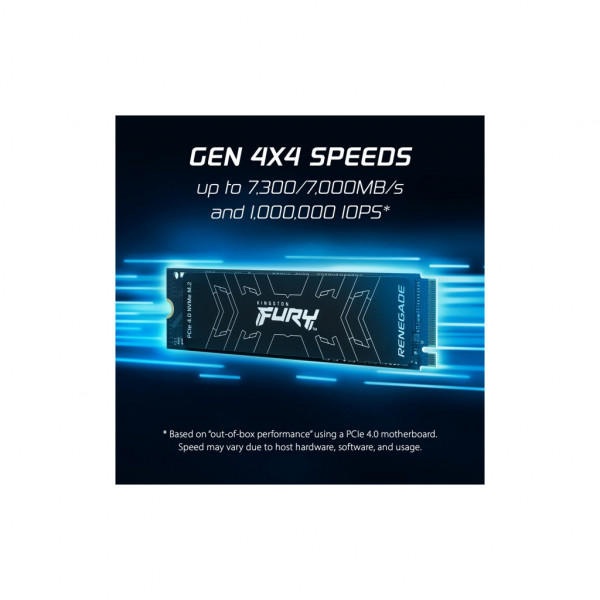 Фото - SSD-накопичувач внутрішній Kingston Fury 4.0TB Renegade M.2 2280 PCIe 4.0 x4 NVMe 3D TLC (SFYRD/4000G)