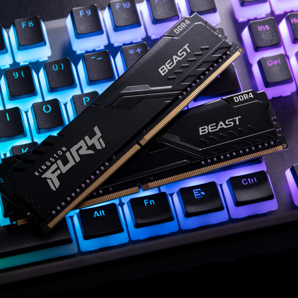 Фото - Память DDR Kingston 16GB 3200MT/s DDR4 CL16 DIMM (Kit of 2) FURY Beast (KF432C16BBK2/16WP)