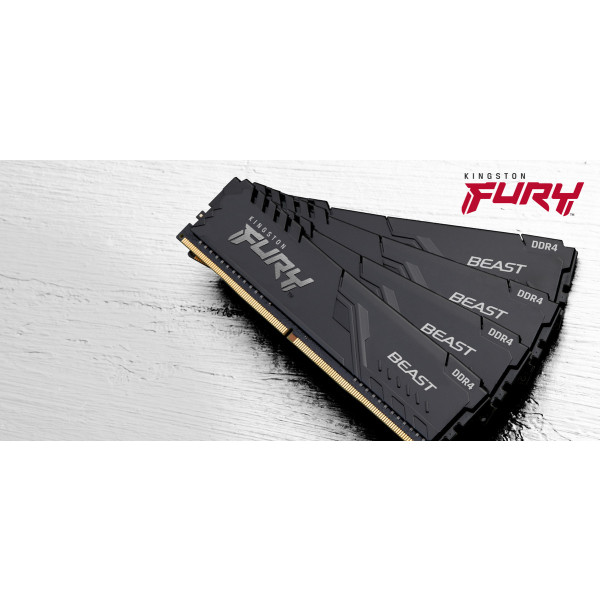 Фото - Память DDR Kingston 16GB 3200MT/s DDR4 CL16 DIMM (Kit of 2) FURY Beast (KF432C16BBK2/16WP)