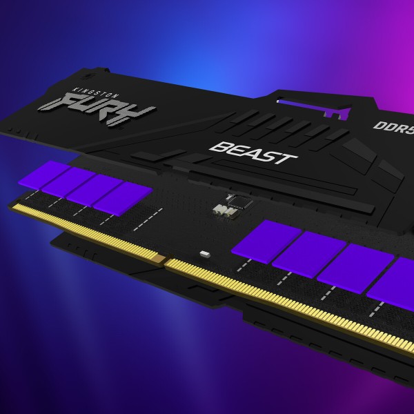 Фото - Память DDR Kingston 64GB 5200MT/s DDR5 CL40 DIMM (Kit of 2) FURY Beast RGB (KF552C40BB2AK2-64)
