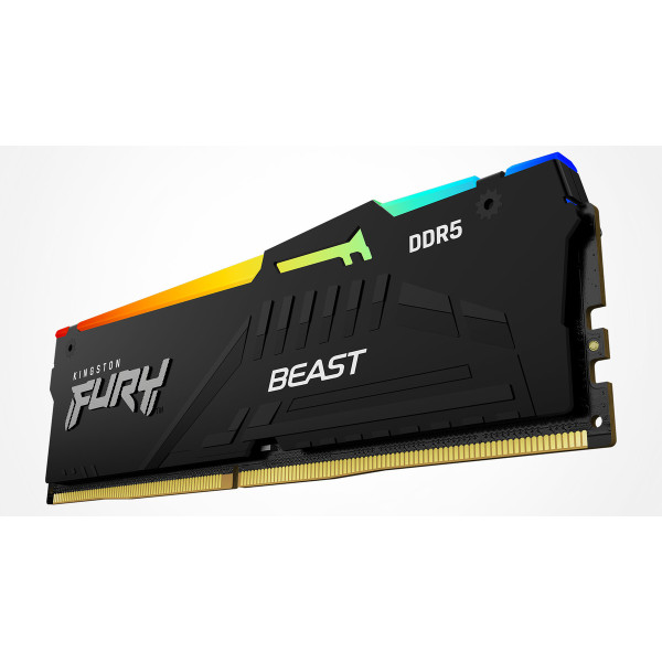 Фото - Память DDR Kingston 32GB 5600MT/s DDR5 CL40 DIMM FURY Beast RGB (KF556C40BB2A-32)