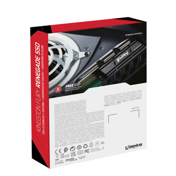 Фото - SSD-накопичувач внутрішній Kingston M.2 500GB PCIe 4.0 Fury Renegade+радіатор (SFYRSK/500G)