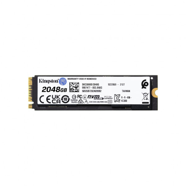 Фото - SSD-накопичувач внутрішній Kingston KC3000 2048GB M.2 2280 PCIe 4.0 x4 NVMe 3D TLC (SKC3000D/2048G)
