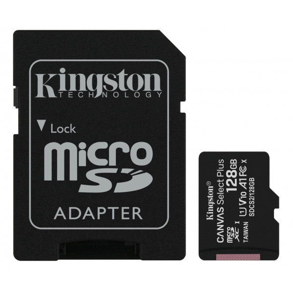 Фото - Карта пам'яті Kingston microSDXC 128Gb Canvas Select+ A1 + adapter (SDCS2/128GB)