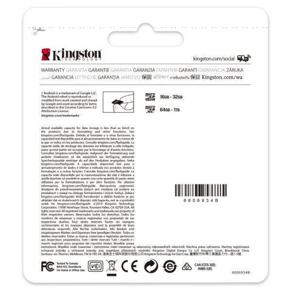 Фото - Карта памяти Kingston microSDXC 256Gb Canvas Select+ A1 + adapter (SDCS2/256GB)