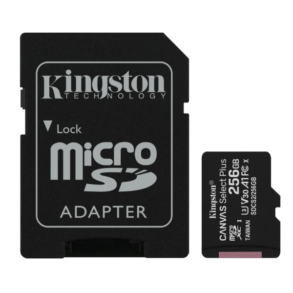 Фото - Карта памяти Kingston microSDXC 256Gb Canvas Select+ A1 + adapter (SDCS2/256GB)